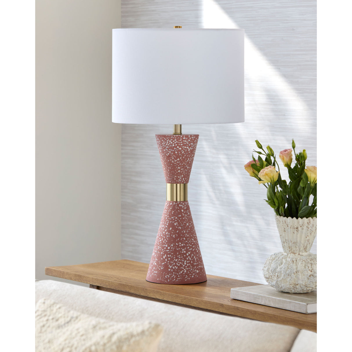Modern European furniture - Terrazzo Red Accent Table Lamp - www.oroa.com | Oroa.com