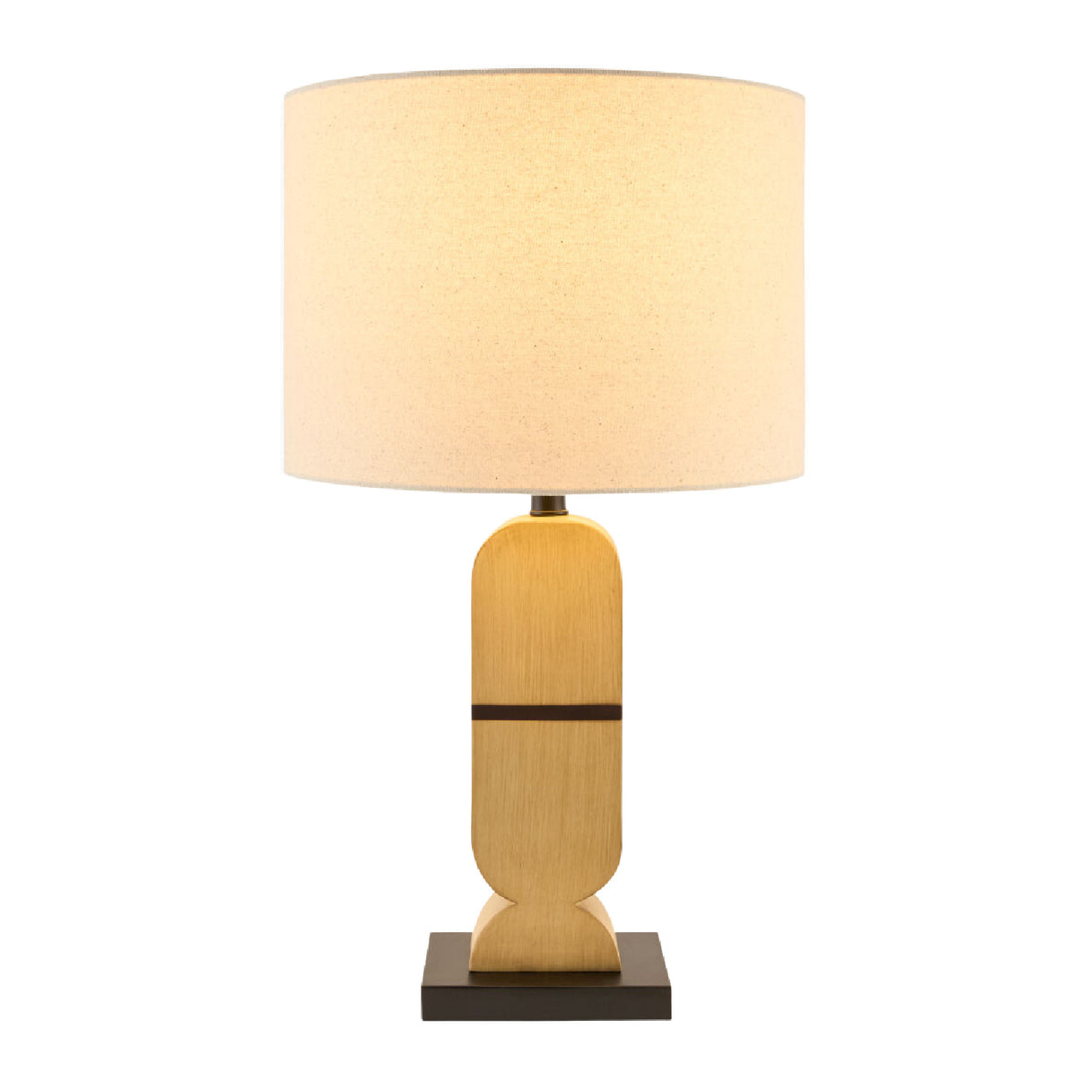 Modern European furniture - Brown Geometrical Base Table Lamp - www.oroa.com | Oroa.com