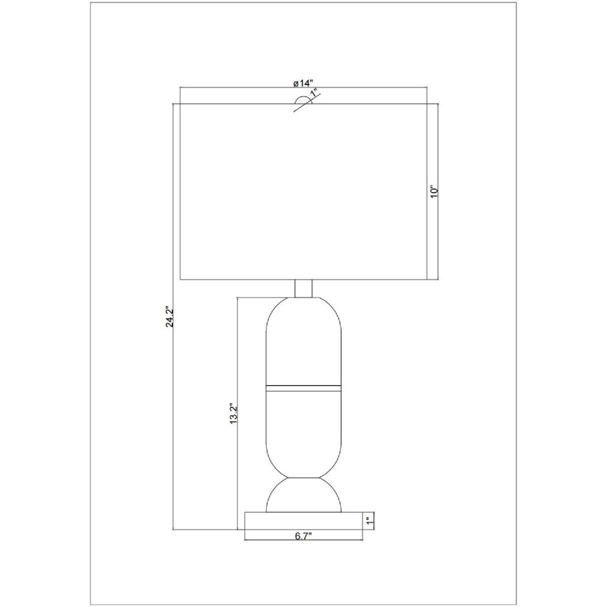 Modern European furniture - Brown Geometrical Base Table Lamp - www.oroa.com | Oroa.com
