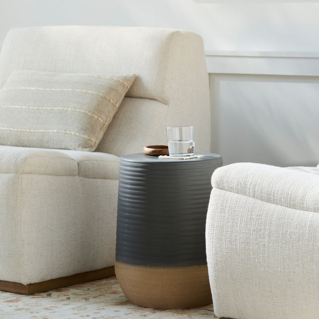 Modern European furniture - Cylindrical Ceramic Garden Stool - www.oroa.com | Oroa.com