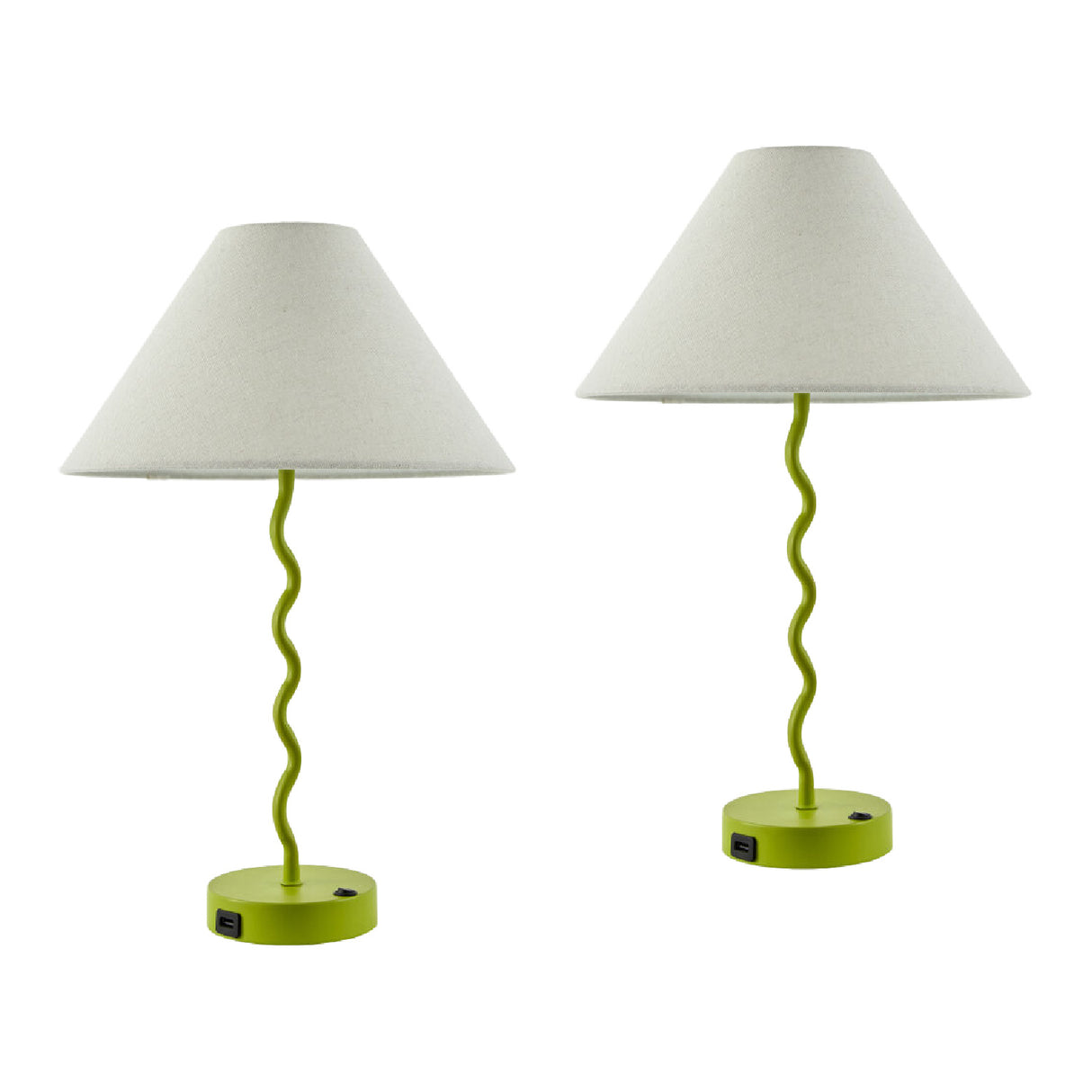 Wavy Iron Table Lamp Set (2) | Oroa.com