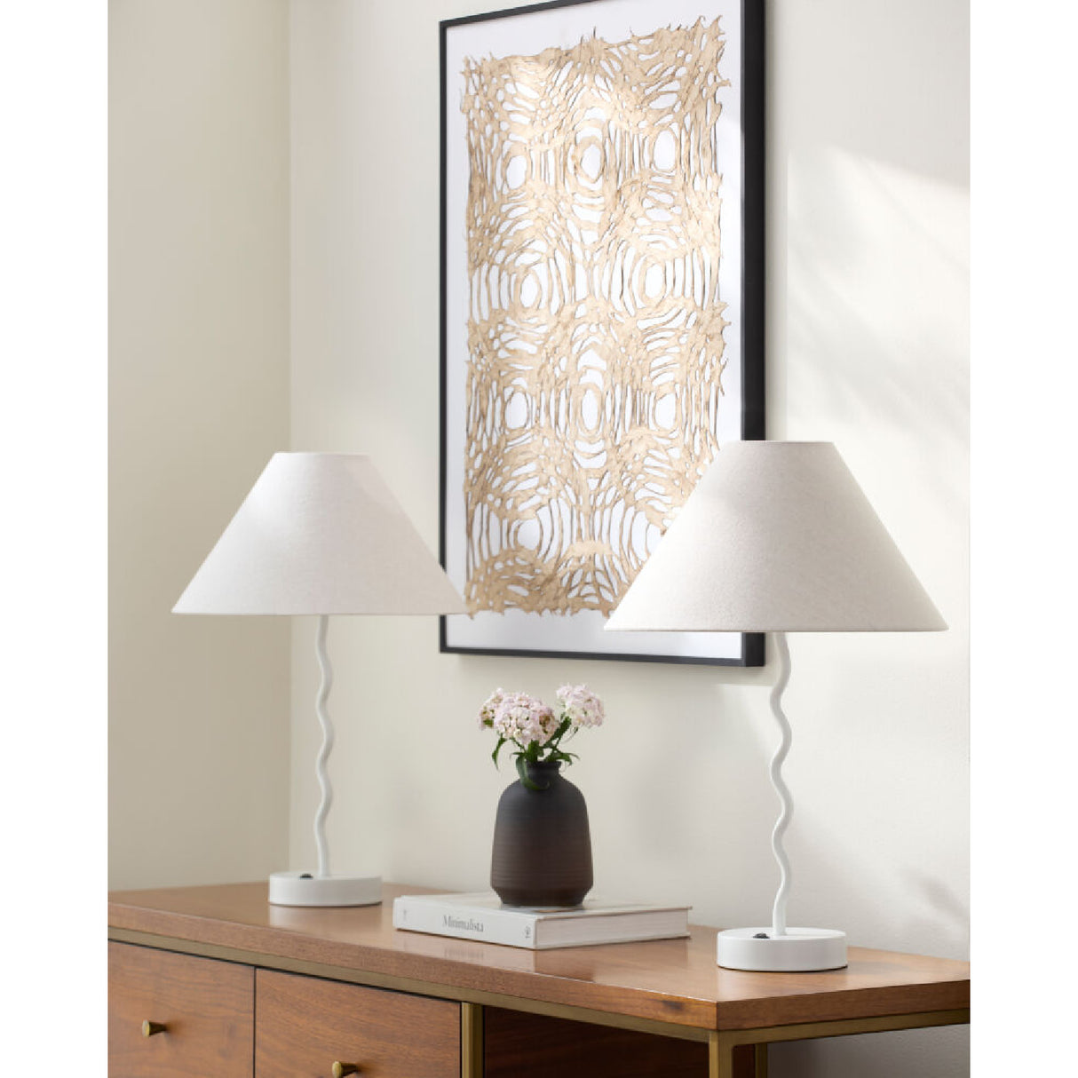 Wavy Iron Table Lamp Set (2) | Oroa.com