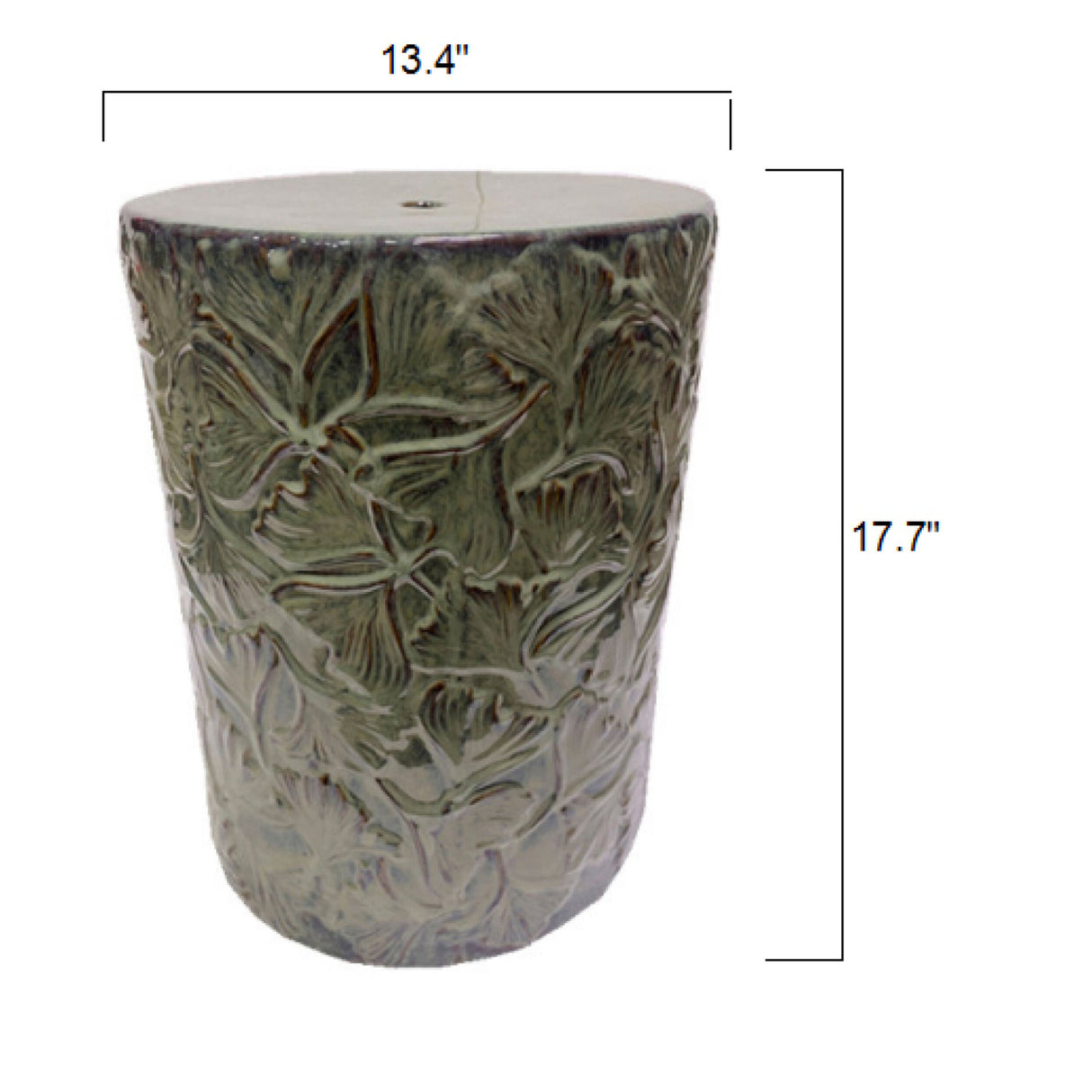 Carved Ceramic Garden Stool | Oroa.com