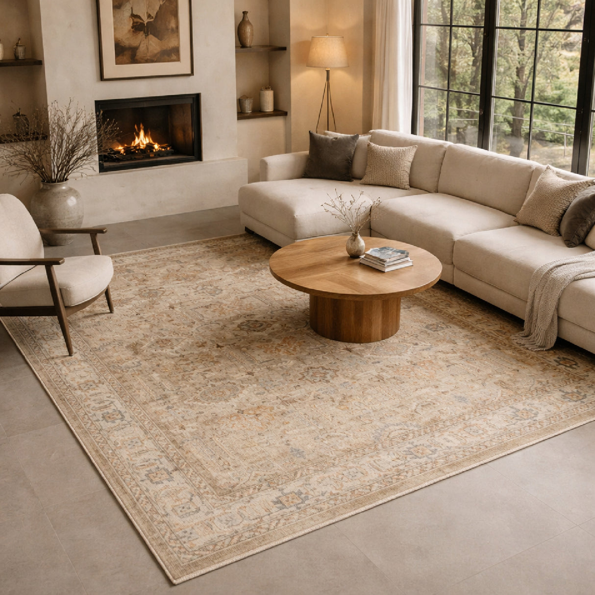 Modern furniture - Patterned Wool Fringe Carpet - www.oroa.com | Oroa.com