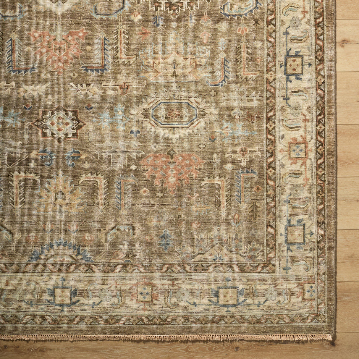 Modern European furniture - Patterned Brown Wool Table Runner - www.oroa.com | Oroa.com