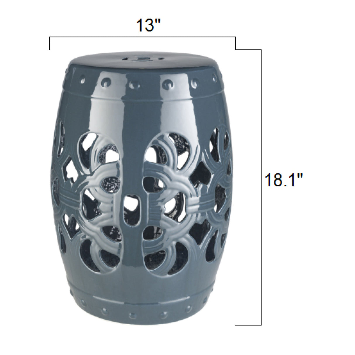 Modern European furniture - Openwork Glazed Ceramic Garden Stool - www.oroa.com | Oroa.com
