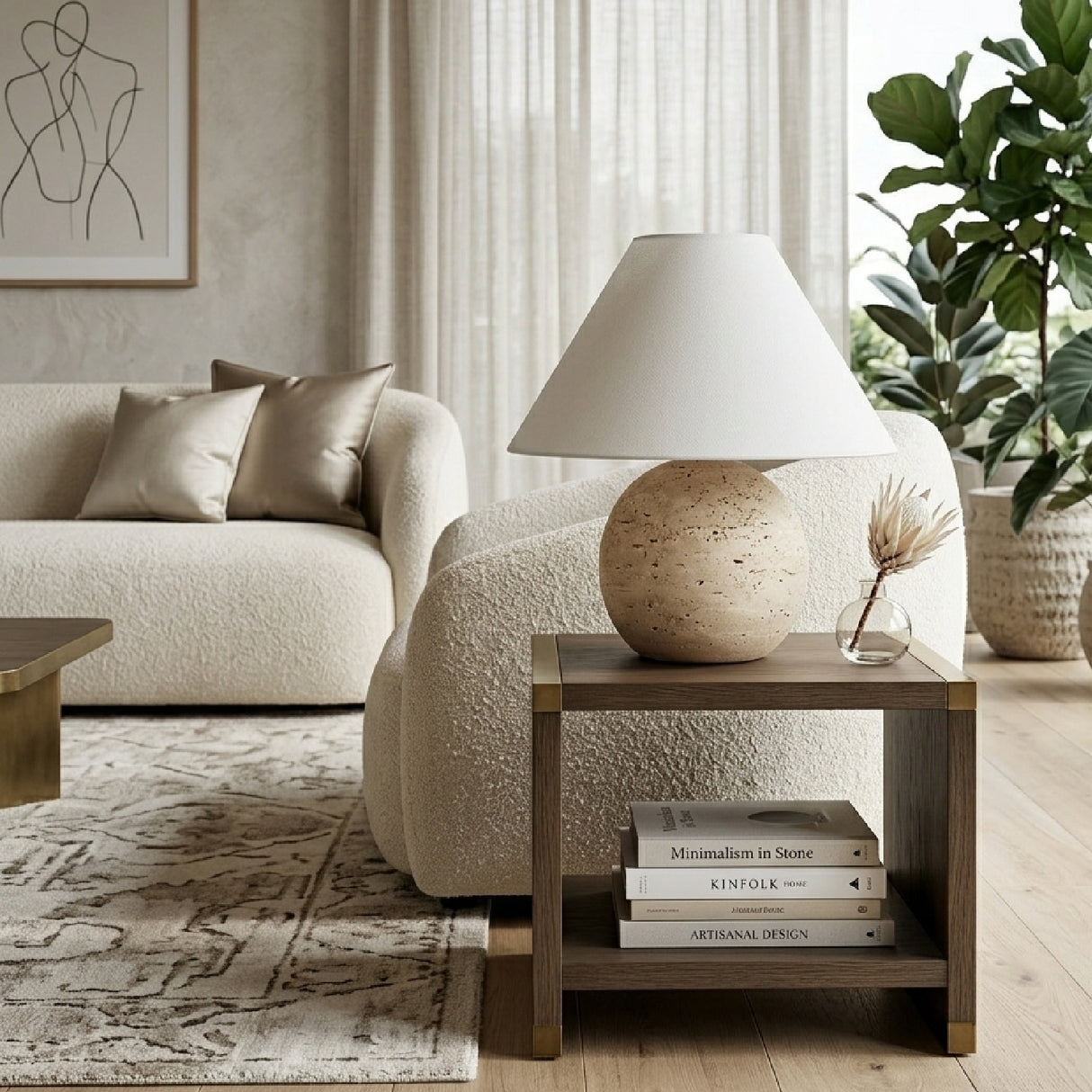 Empire Linen Ceramic Table Lamp | Oroa.com