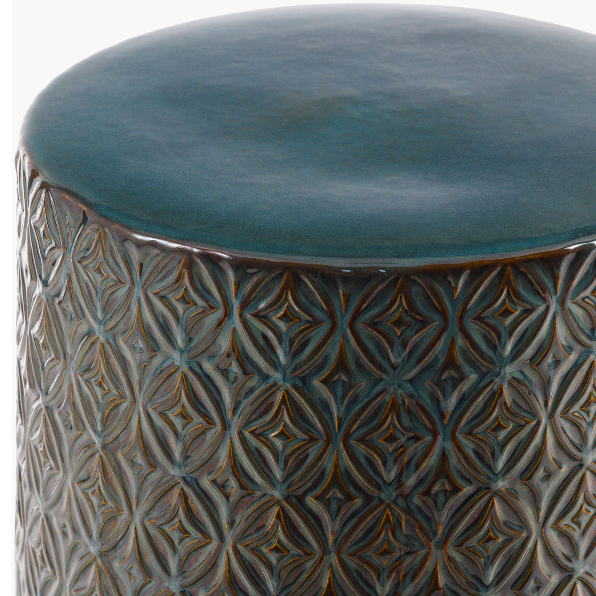 Carved Pattern Ceramic Garden Stool | Oroa.com