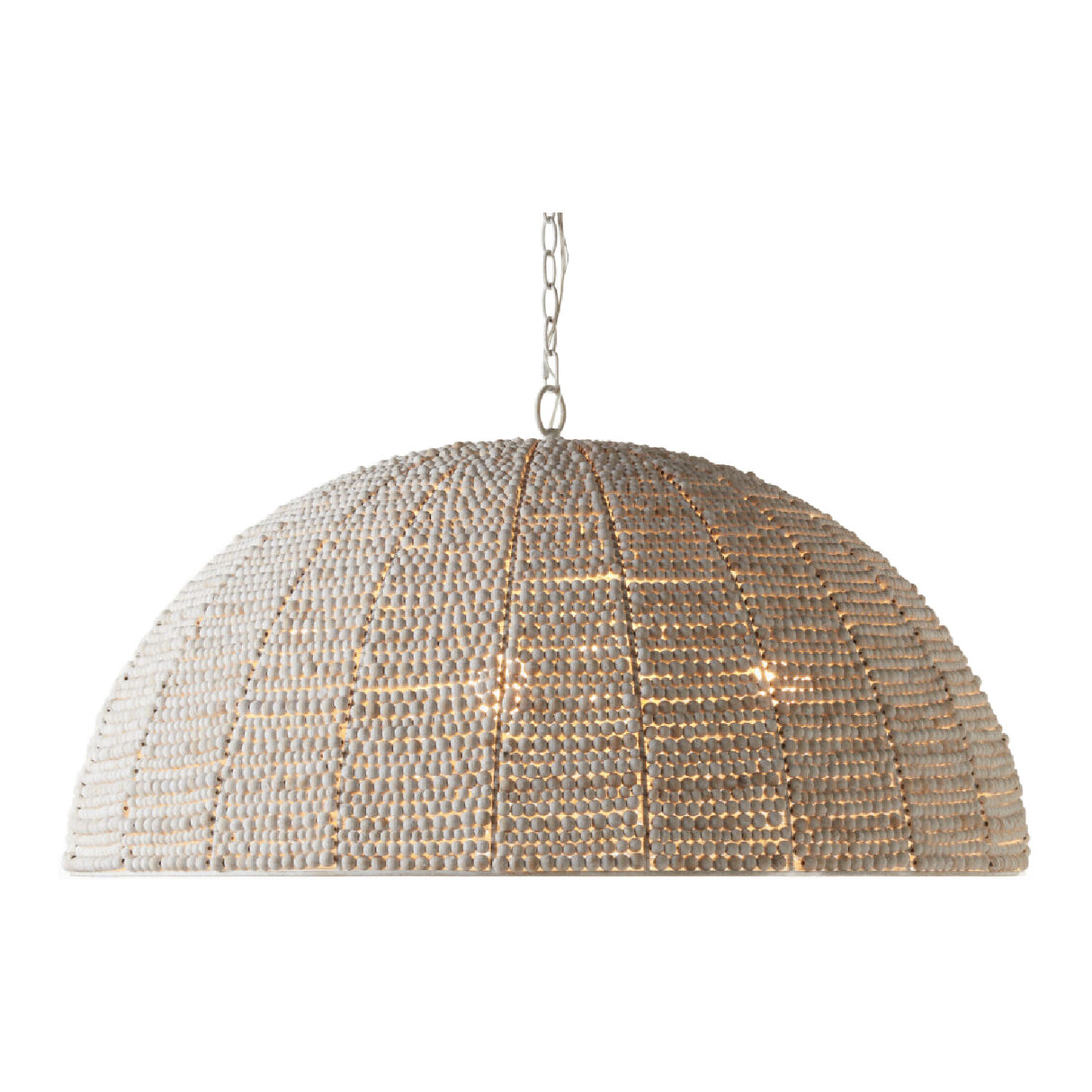 Modern European furniture - Cream Beaded Dome Pendant Light - www.oroa.com | Oroa.com