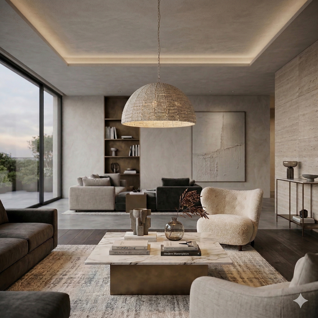 Modern European furniture - Cream Beaded Dome Pendant Light - www.oroa.com | Oroa.com