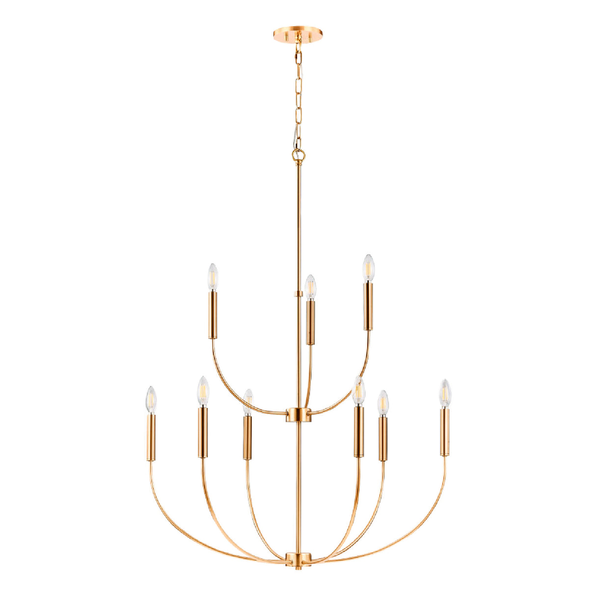 Modern European furniture - Gold 9-Light Chandelier - www.oroa.com | Oroa.com