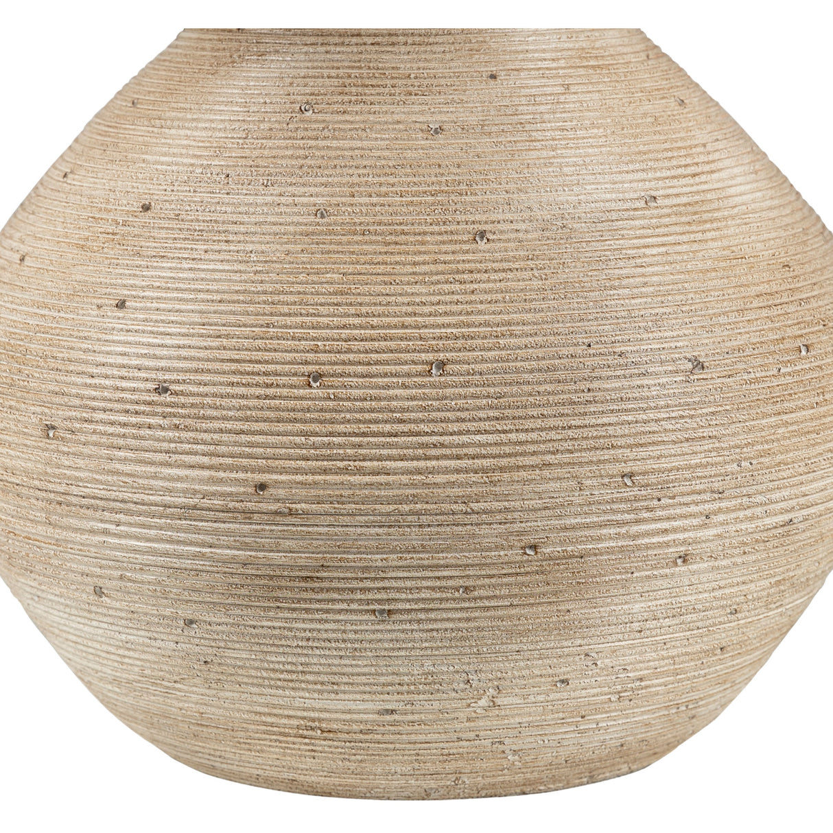 Rounded Cement Linen Table Lamp | Oroa.com