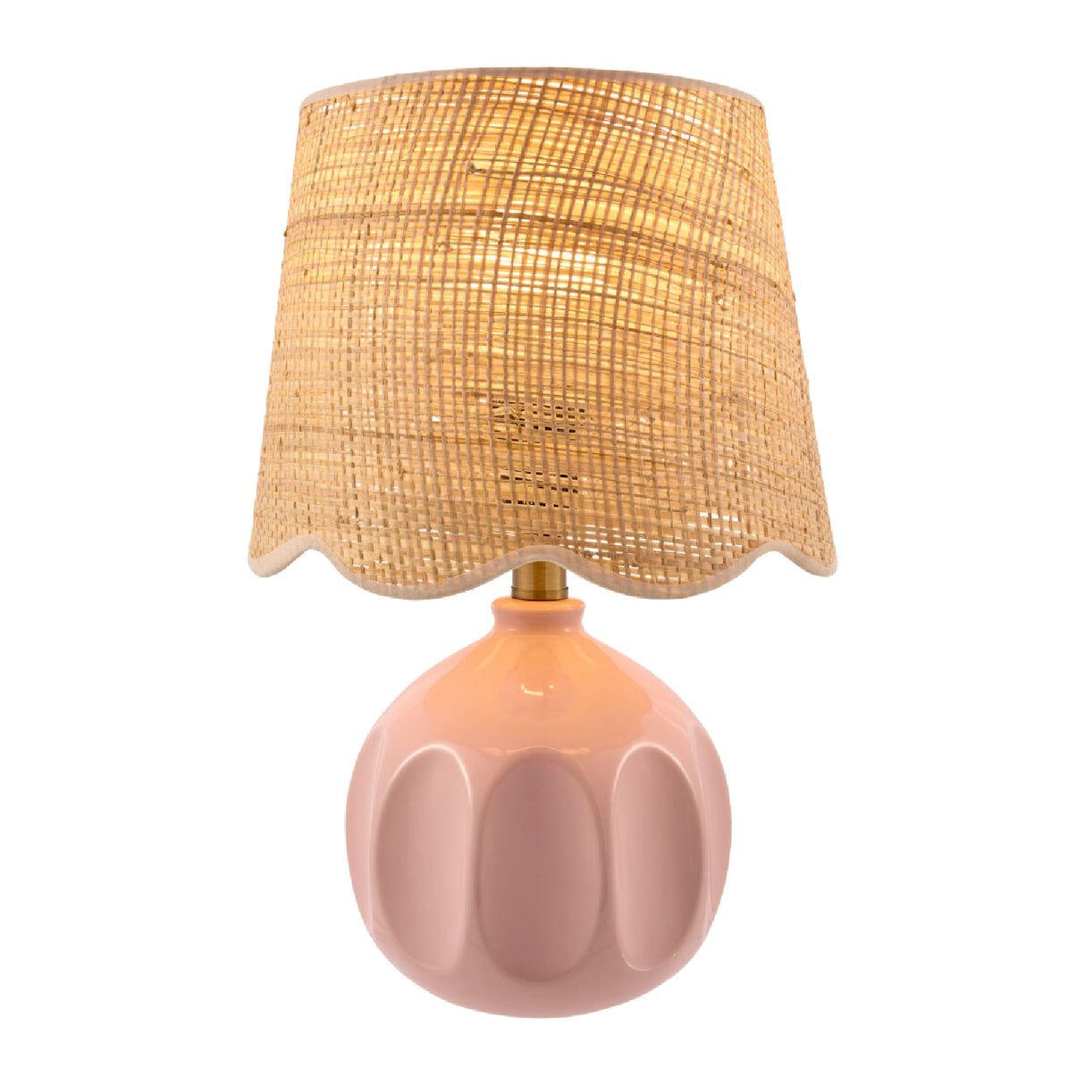 Wavy Rattan Accent Table Lamp | Oroa.com