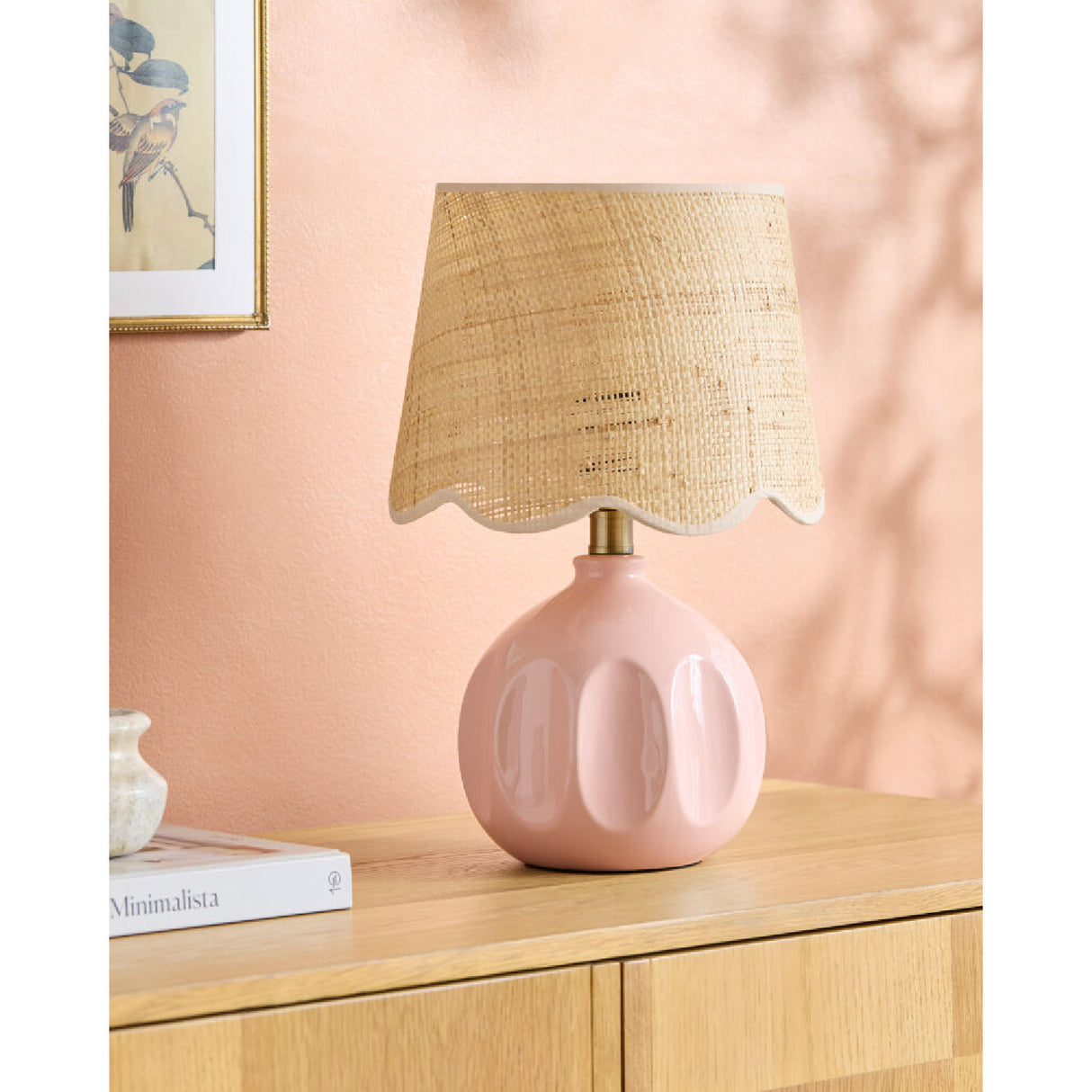 Wavy Rattan Accent Table Lamp | Oroa.com