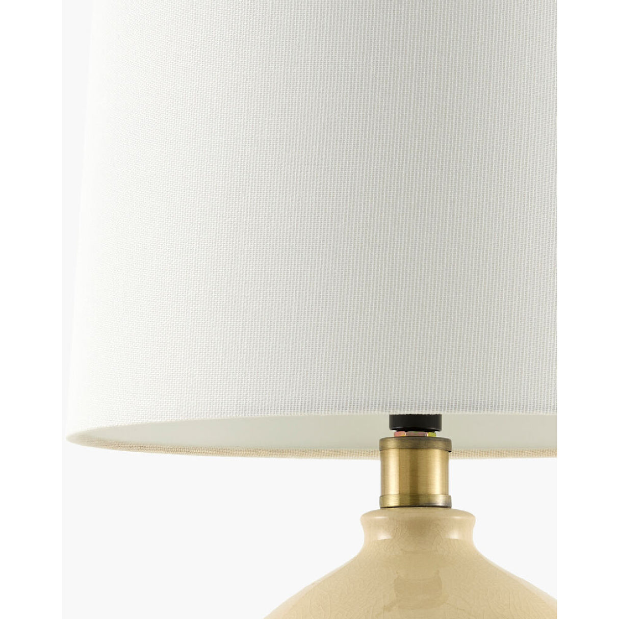 Linen Carved Ceramic Table Lamp | Oroa.com