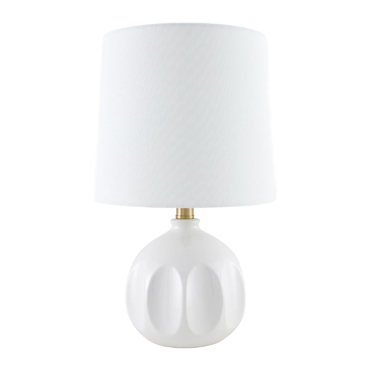 Linen Carved Ceramic Table Lamp | Oroa.com
