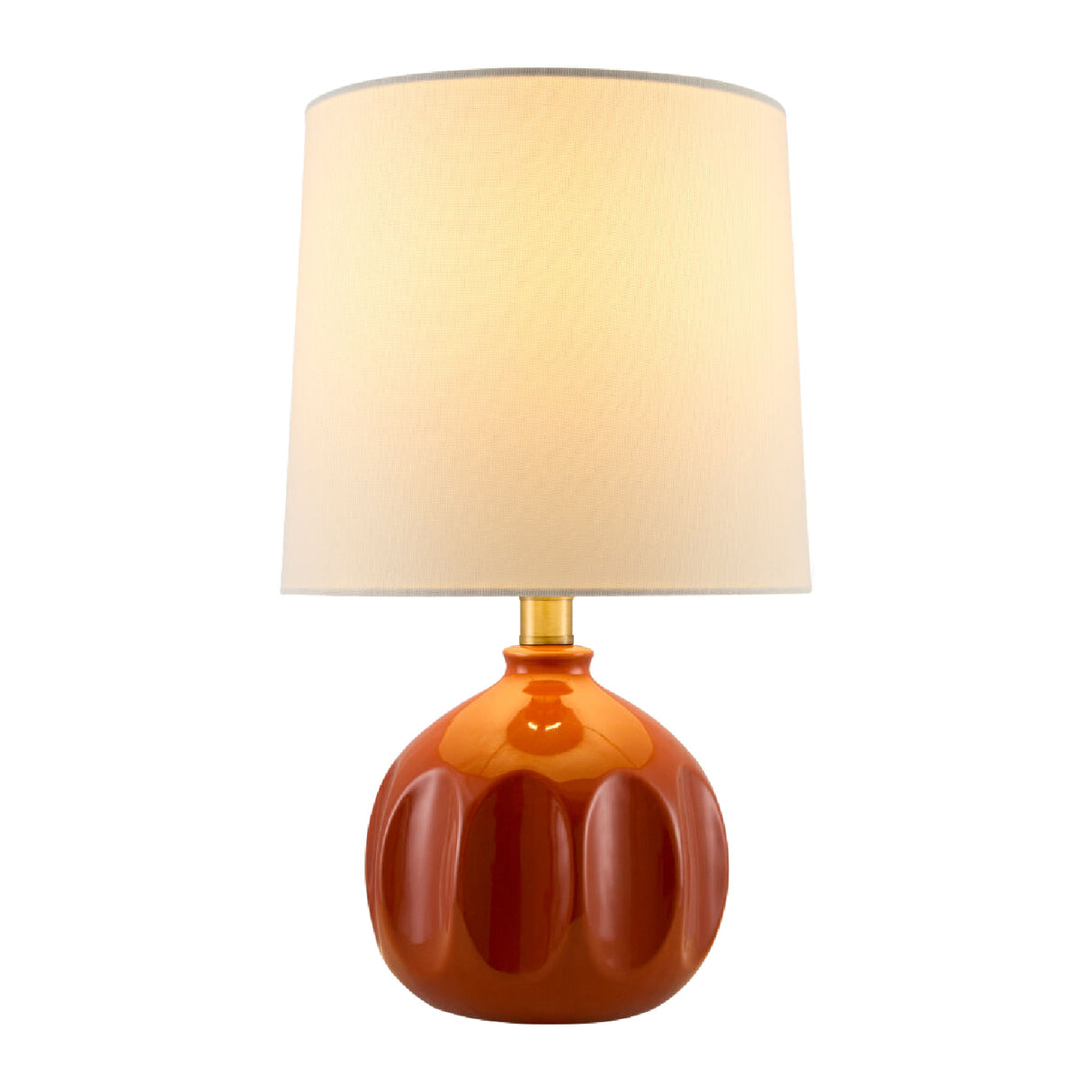 Linen Carved Ceramic Table Lamp | Oroa.com