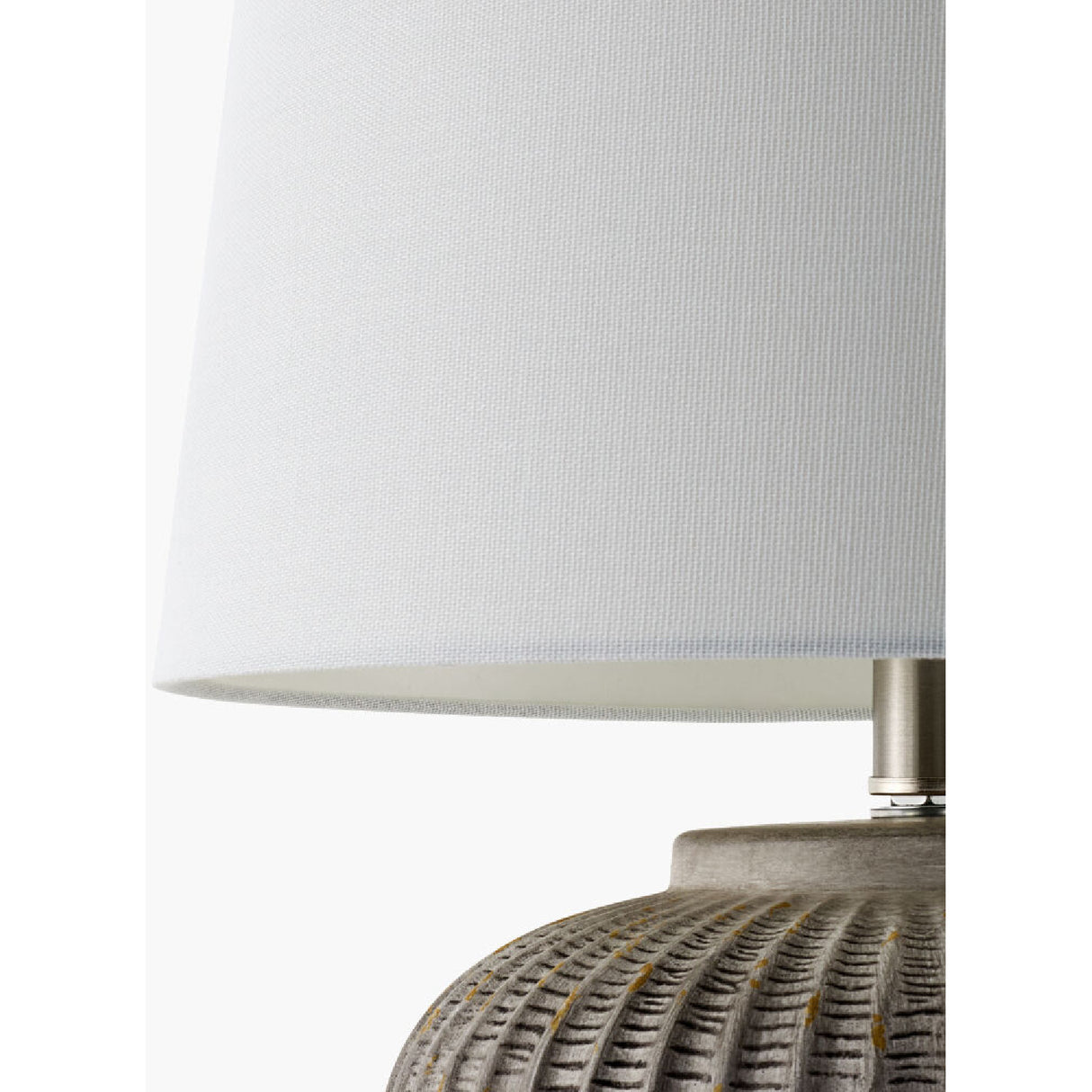 Modern European furniture - Carved Gray Ceramic Table Lamp - www.oroa.com | Oroa.com