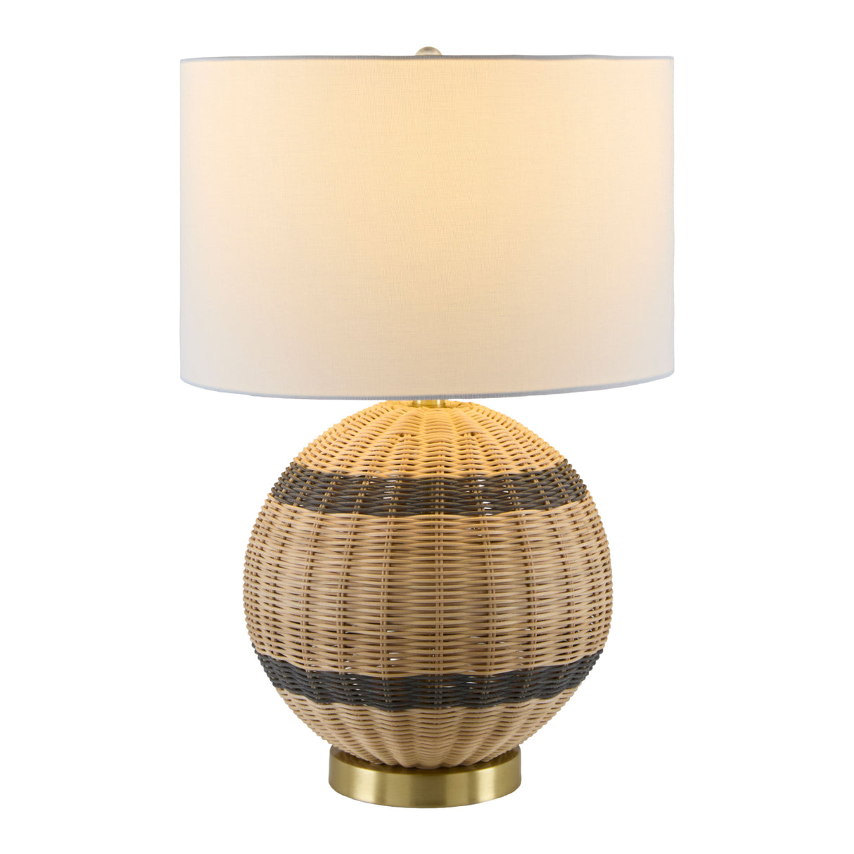 Round Rattan Base Table Lamp | Oroa.com