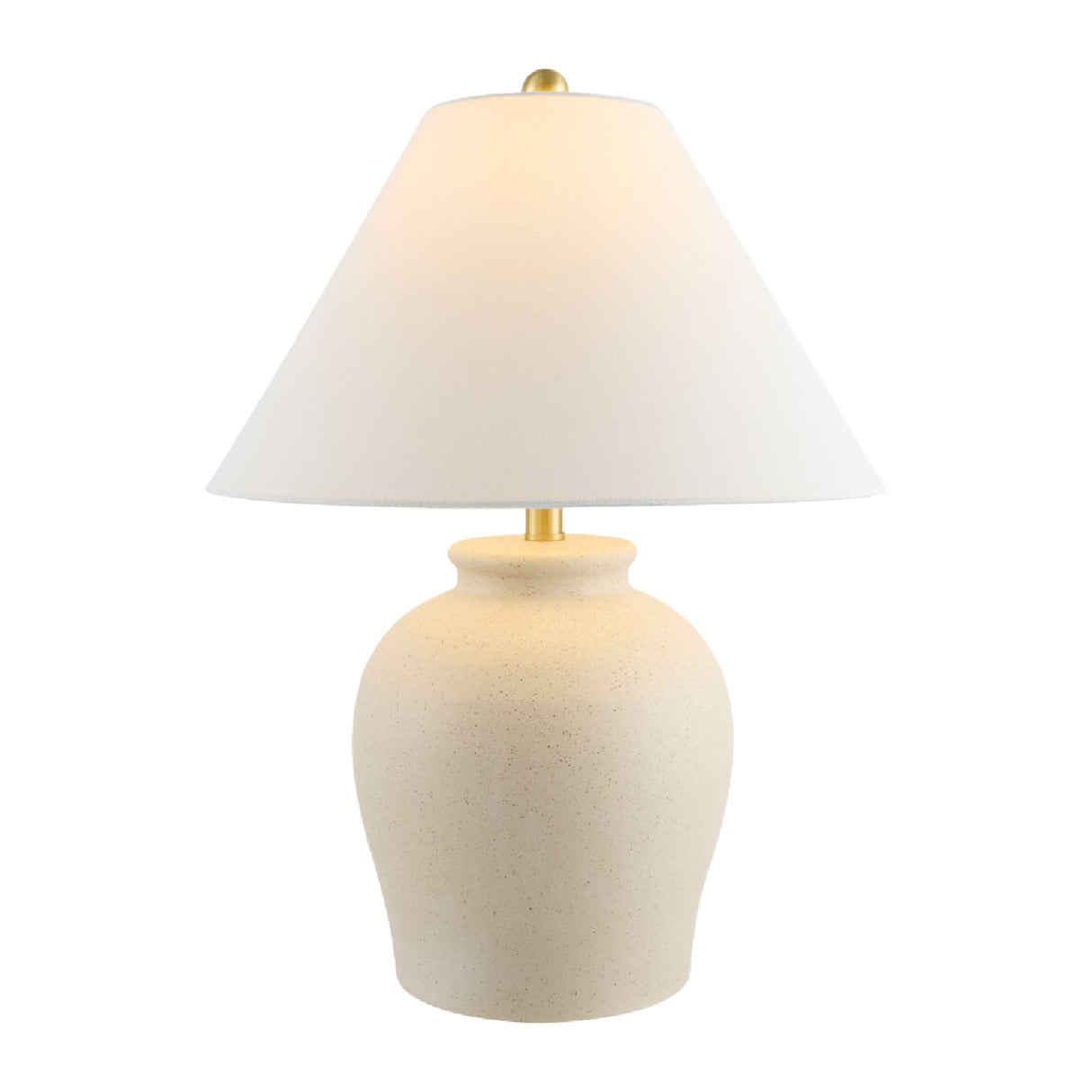 Painted Beige Ceramic Table Lamp | Oroa.com