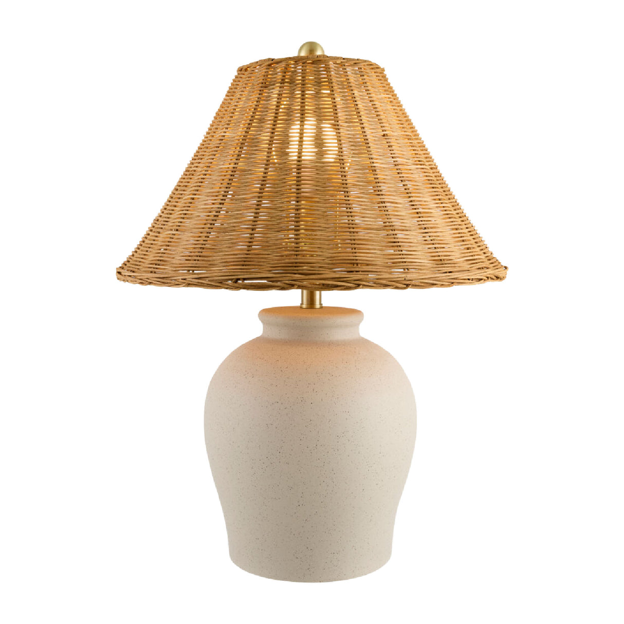 Painted Beige Ceramic Table Lamp | Oroa.com