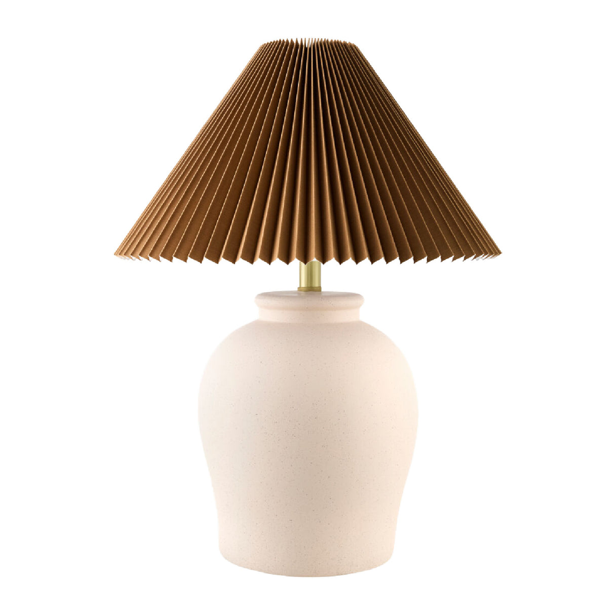 Brown Pleated Linen Table Lamp | Oroa.com