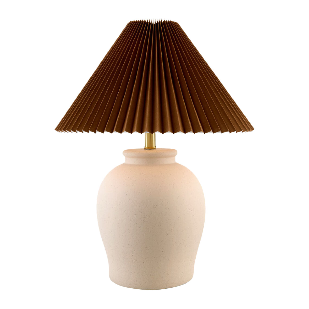 Brown Pleated Linen Table Lamp | Oroa.com
