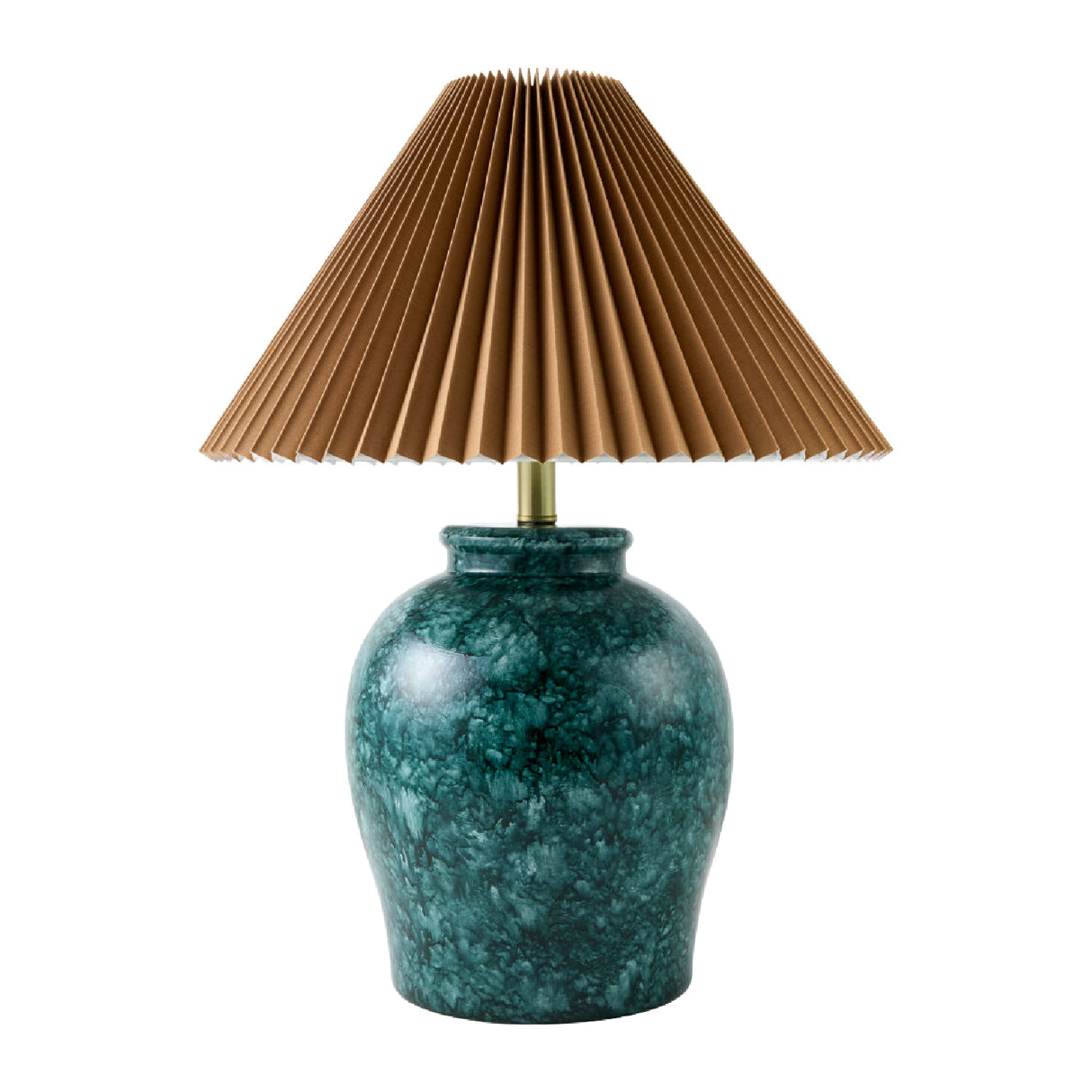 Brown Pleated Linen Table Lamp | Oroa.com
