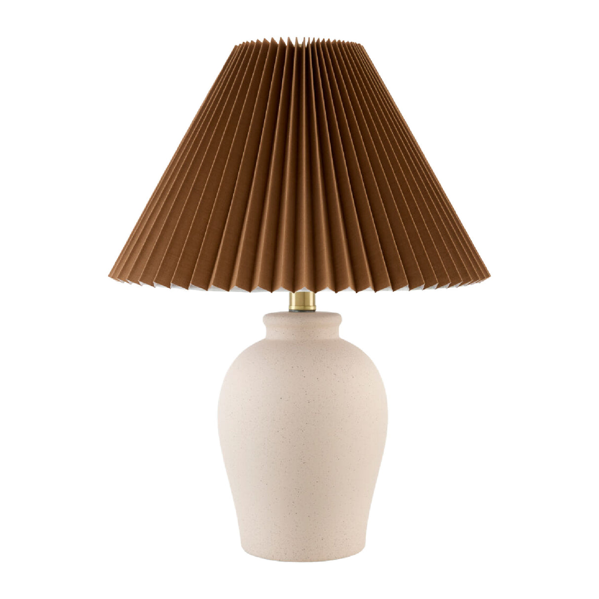 Brown Linen Pleated Table Lamp | Oroa.com