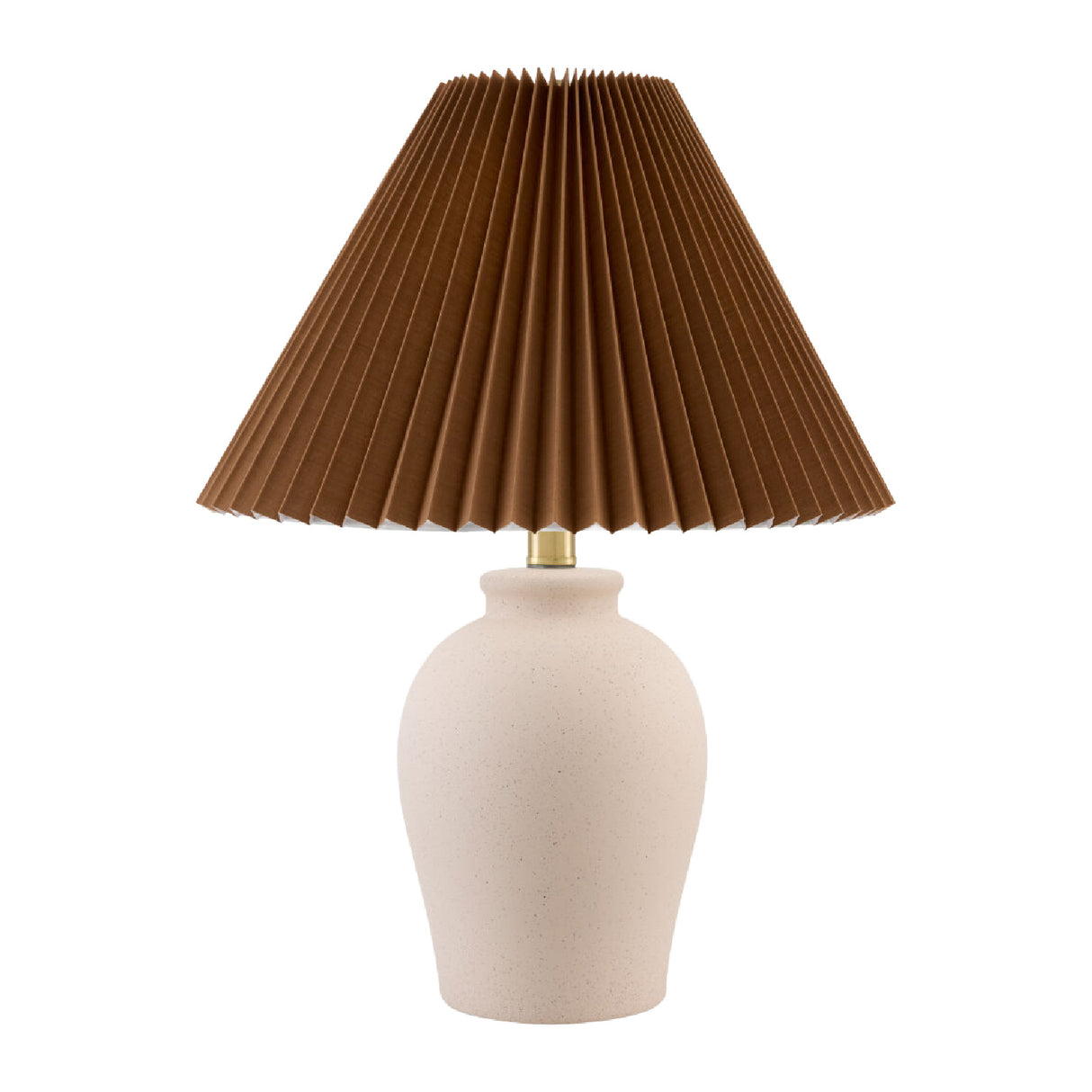 Brown Linen Pleated Table Lamp | Oroa.com