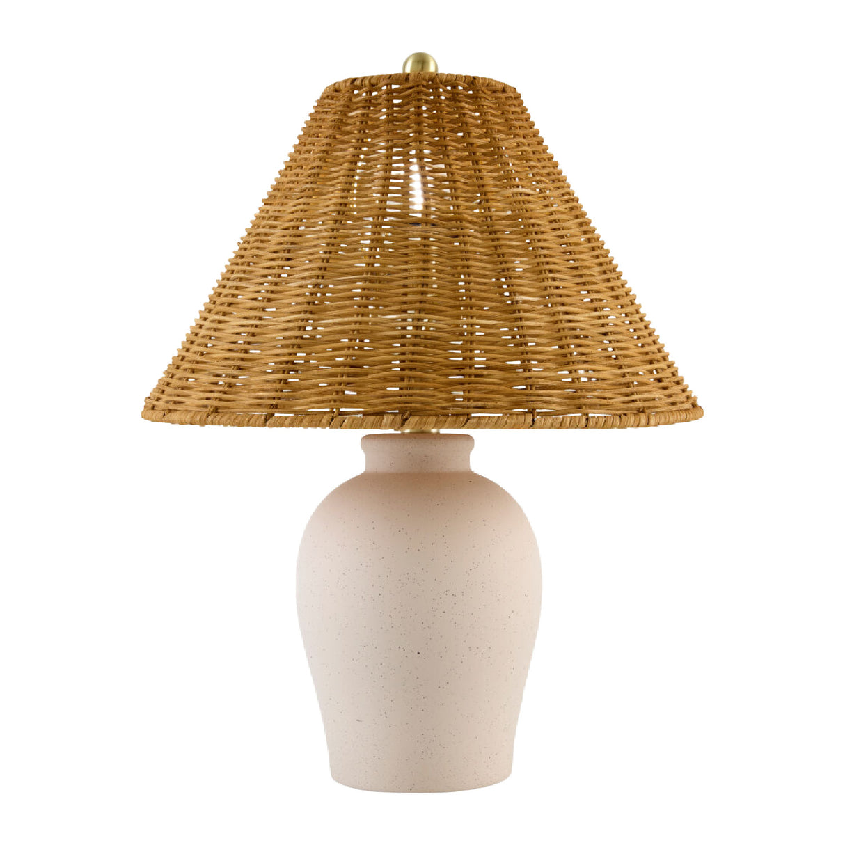 Brown Rattan Ceramic Table Lamp | Oroa.com