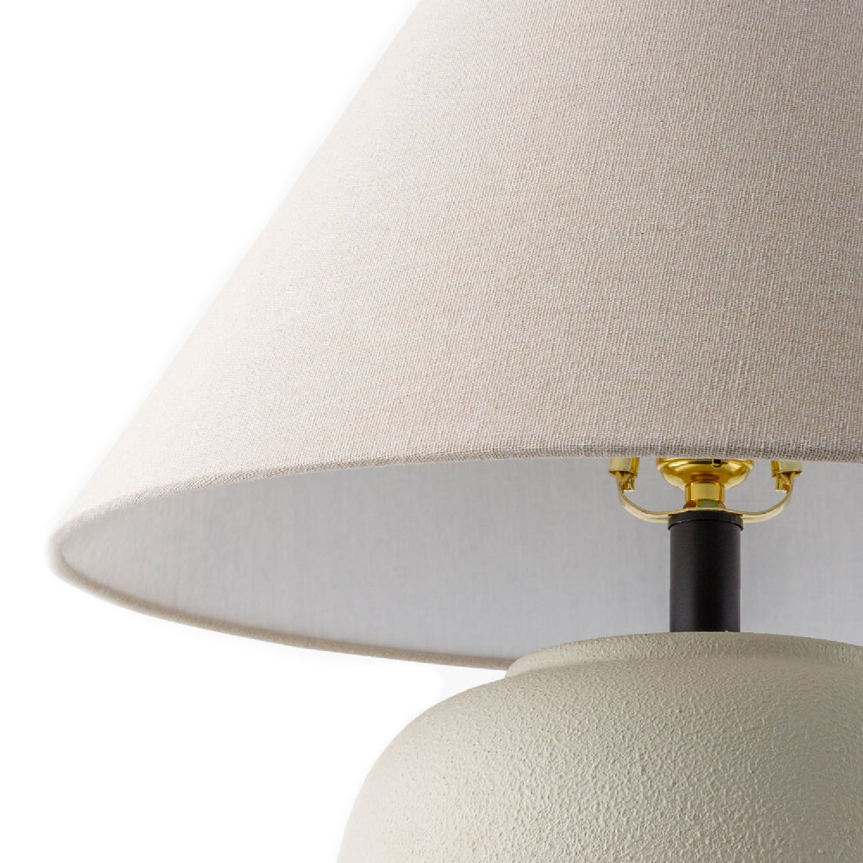 Modern European furniture - Ceramic Beige Linen Table Lamp - www.oroa.com | Oroa.com