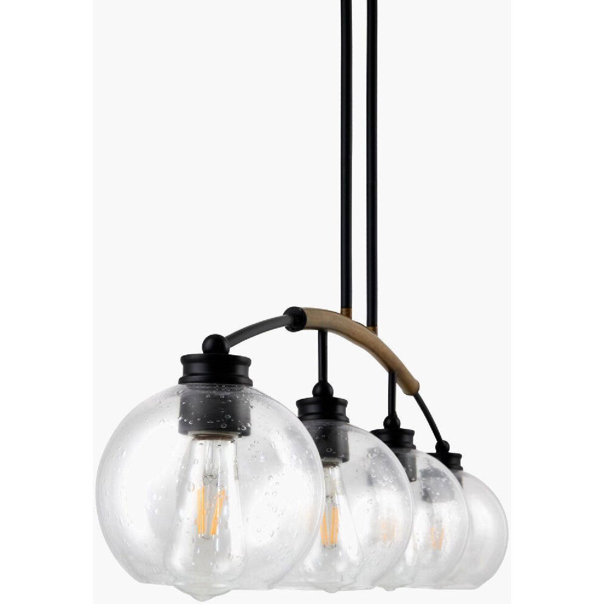Modern European furniture - 4-Light Clear Glass Linear Chandelier - www.oroa.com | Oroa.com