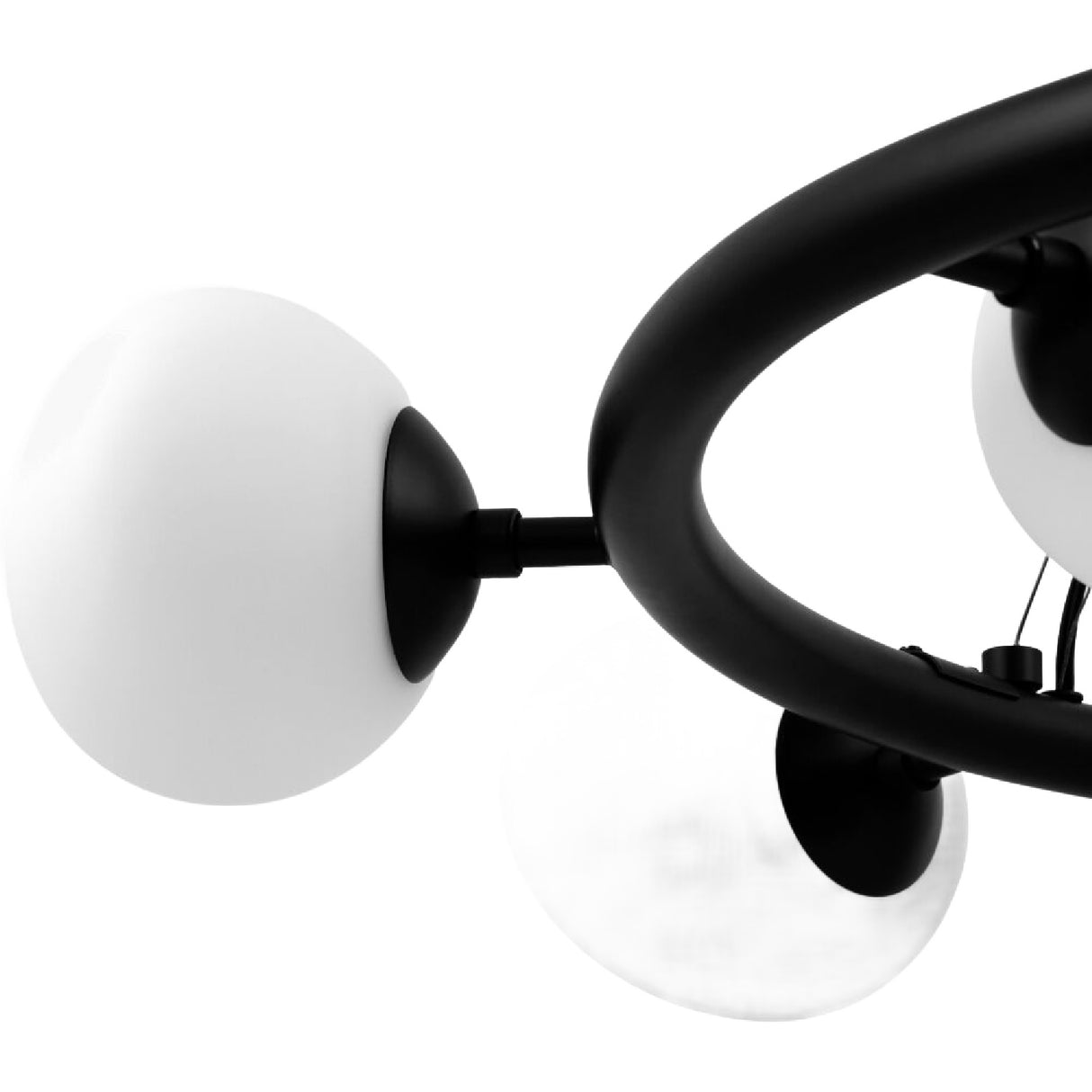 9-Light White Glass Chandelier | Oroa.com