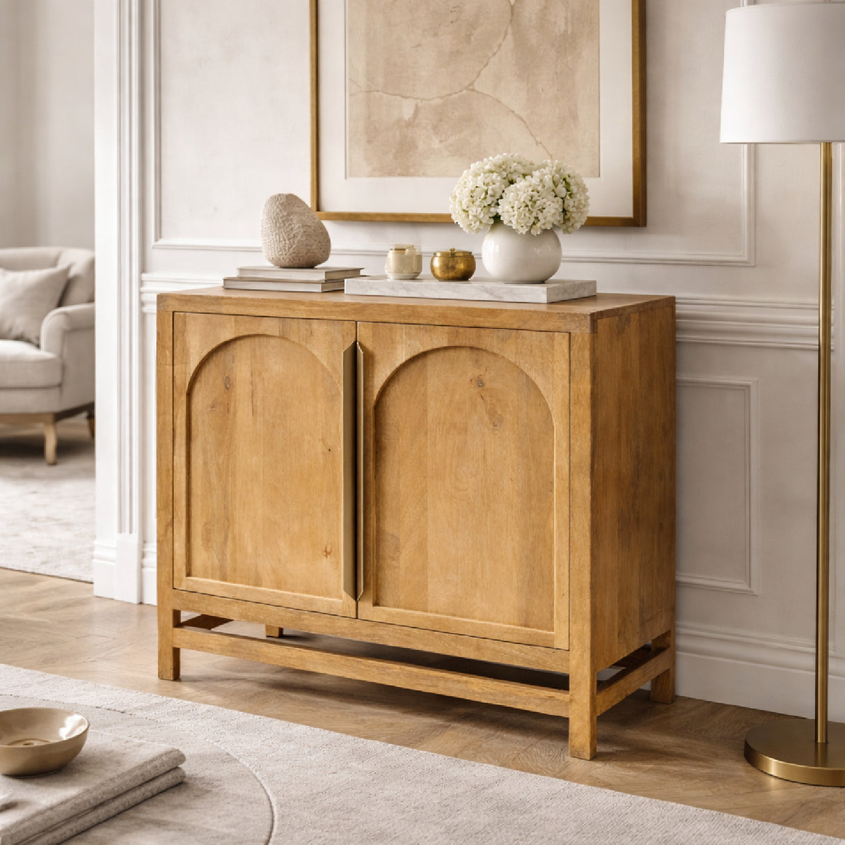 Modern furniture - Mango Wood 2-Door Cabinet - www.oroa.com | Oroa.com