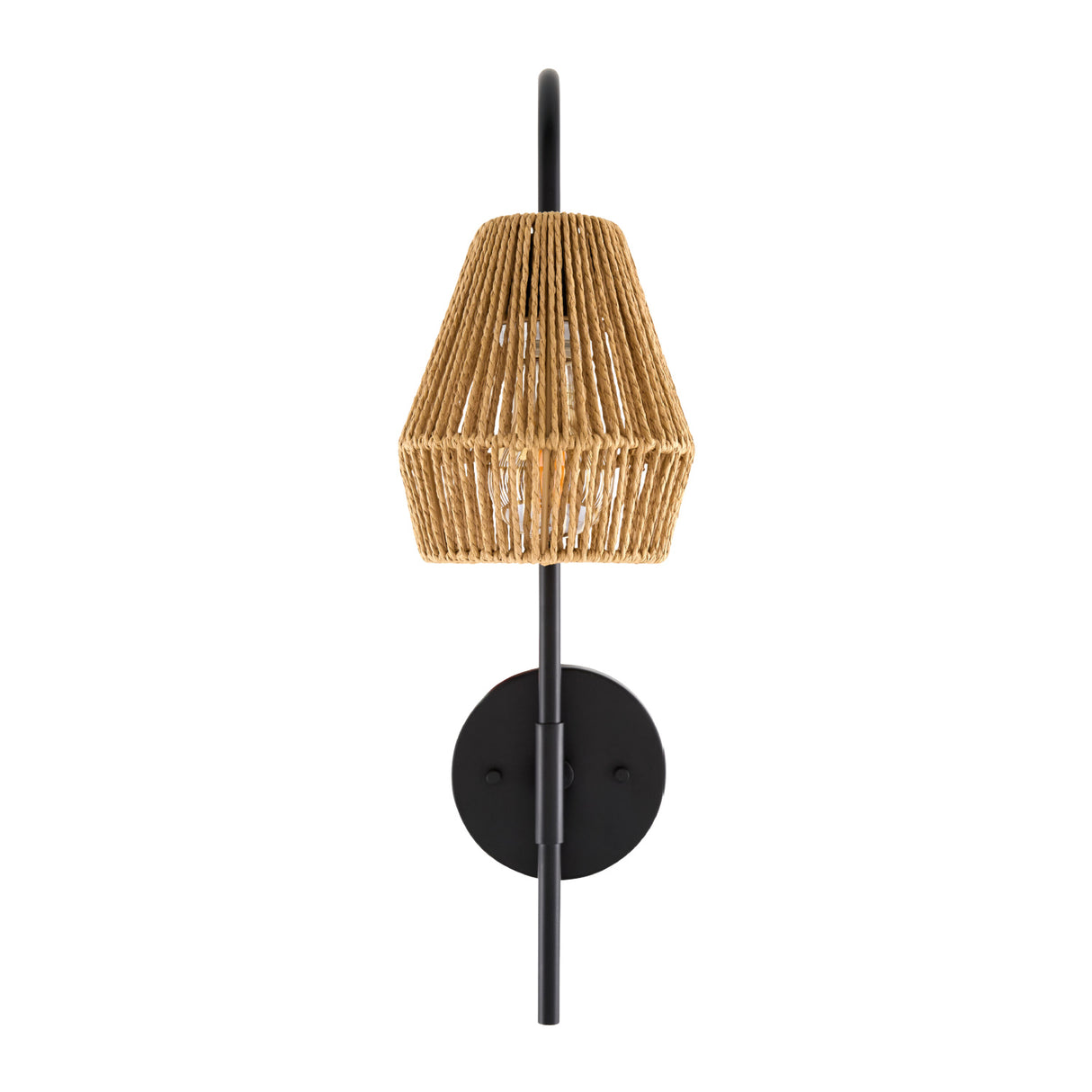 Modern European furniture - Curved Metal Rattan Wall Lamp - www.oroa.com | Oroa.com