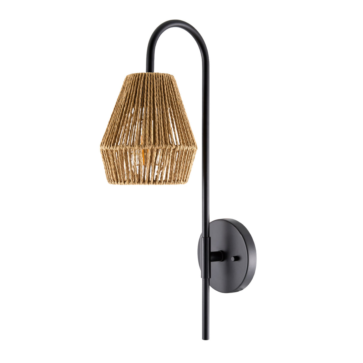 Modern European furniture - Curved Metal Rattan Wall Lamp - www.oroa.com | Oroa.com