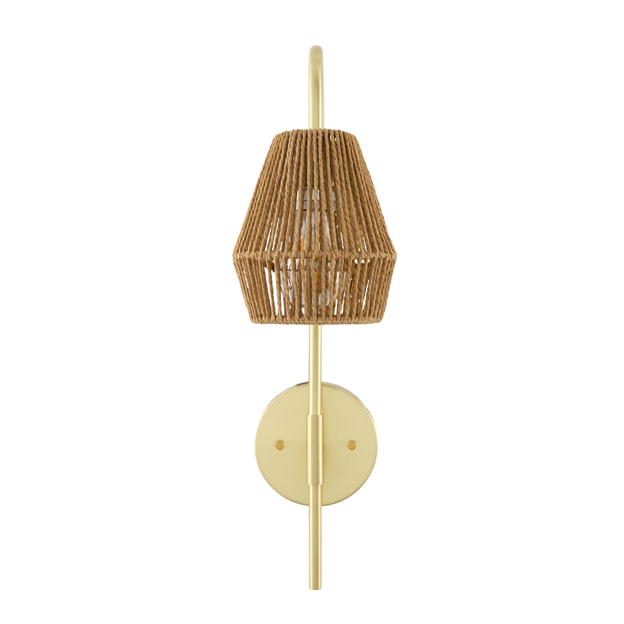 Modern European furniture - Curved Metal Rattan Wall Lamp - www.oroa.com | Oroa.com