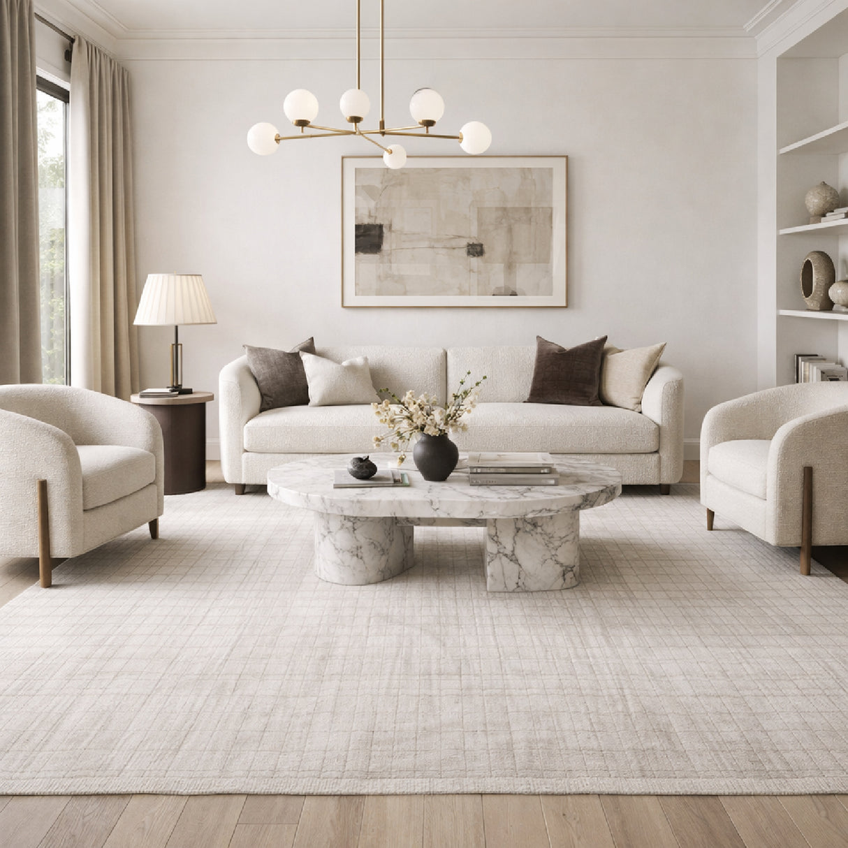 Modern furniture - Hand-Loomed Square Pattern Carpet - www.oroa.com | Oroa.com