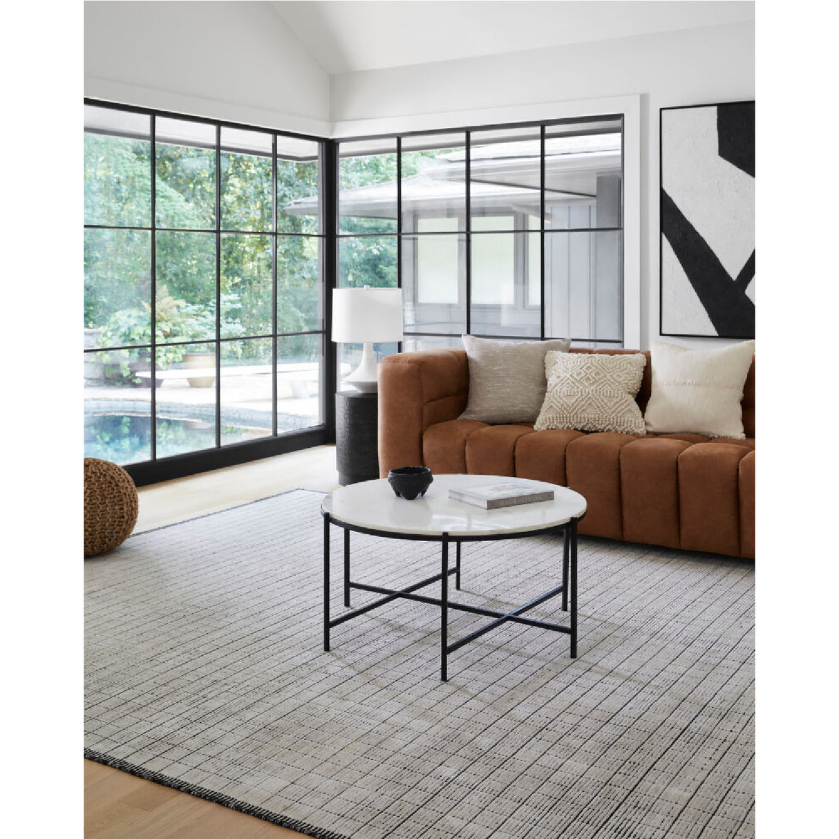 Modern furniture - Hand-Loomed Square Pattern Carpet - www.oroa.com | Oroa.com