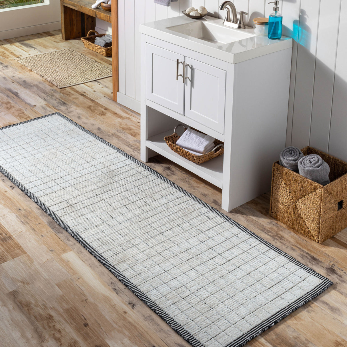 Modern furniture - Hand-Loomed Square Pattern Table Runner - www.oroa.com | Oroa.com