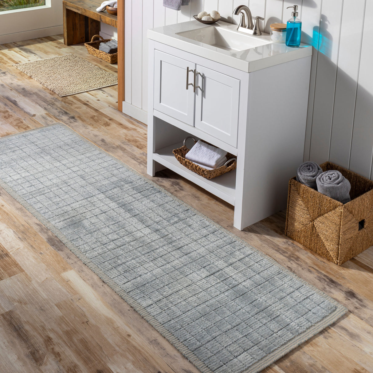Modern furniture - Hand-Loomed Square Pattern Table Runner - www.oroa.com | Oroa.com