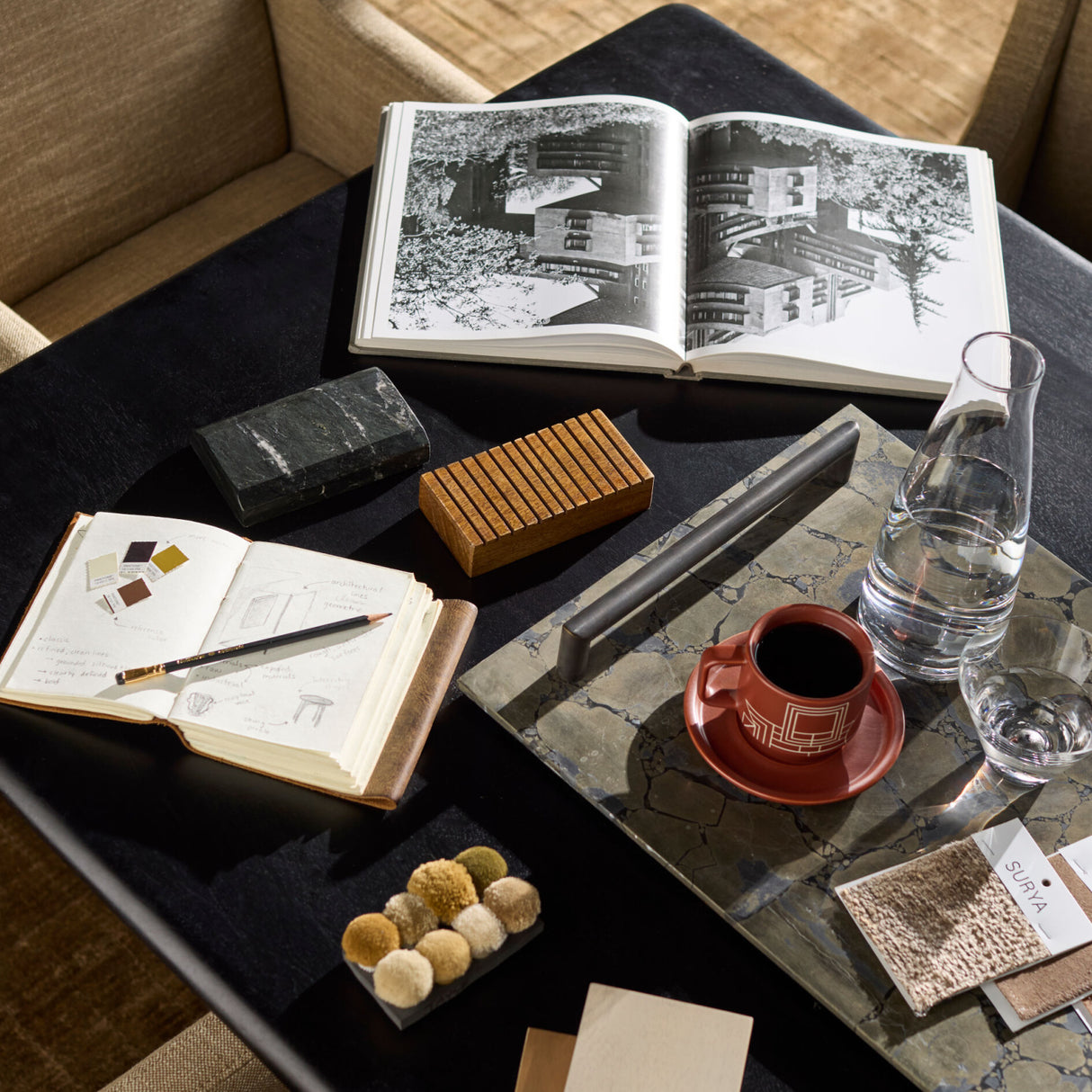 Modern furniture - Hand-Loomed Square Pattern Table Runner - www.oroa.com | Oroa.com