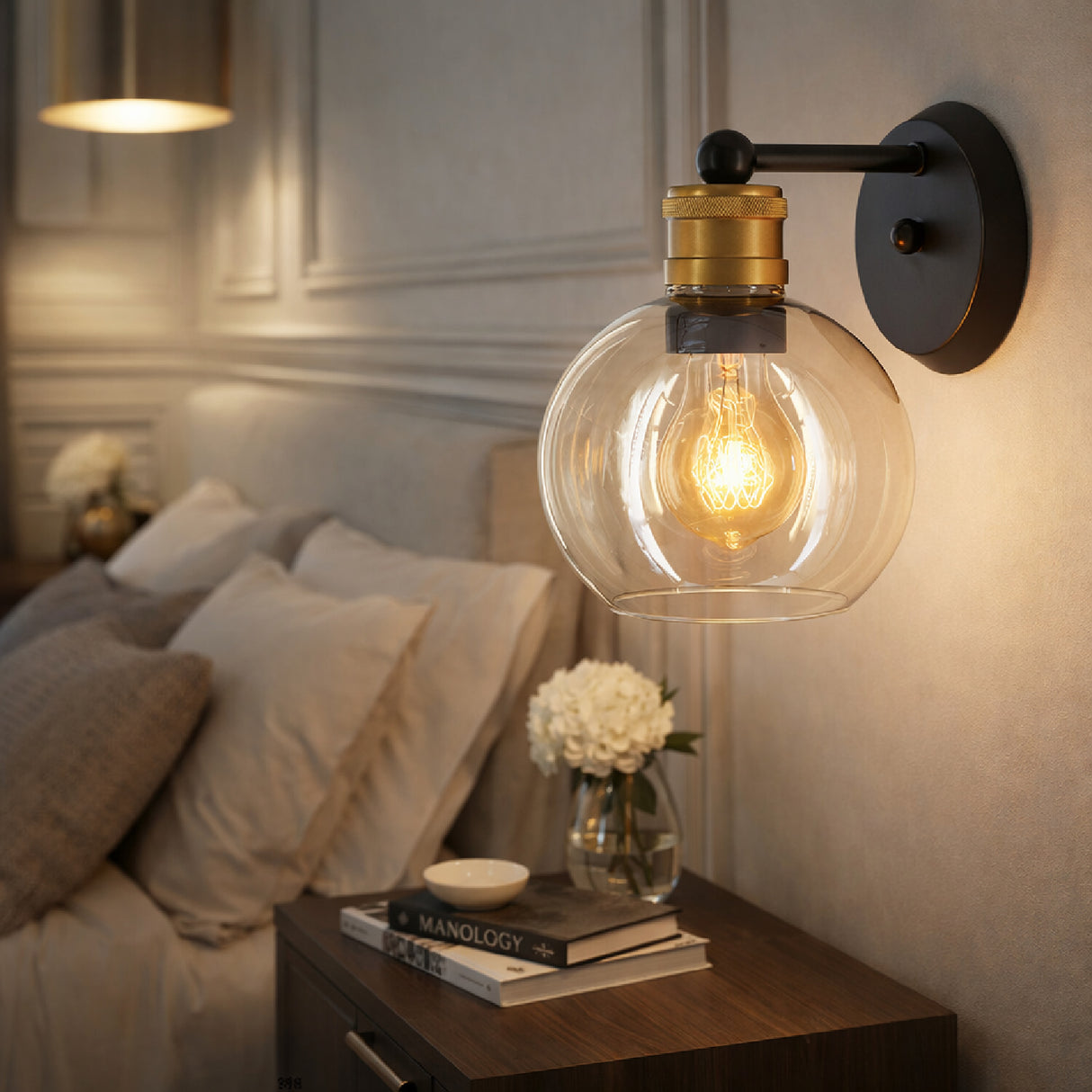 Modern European furniture - Round Champagne Glass Wall Lamp - www.oroa.com | Oroa.com