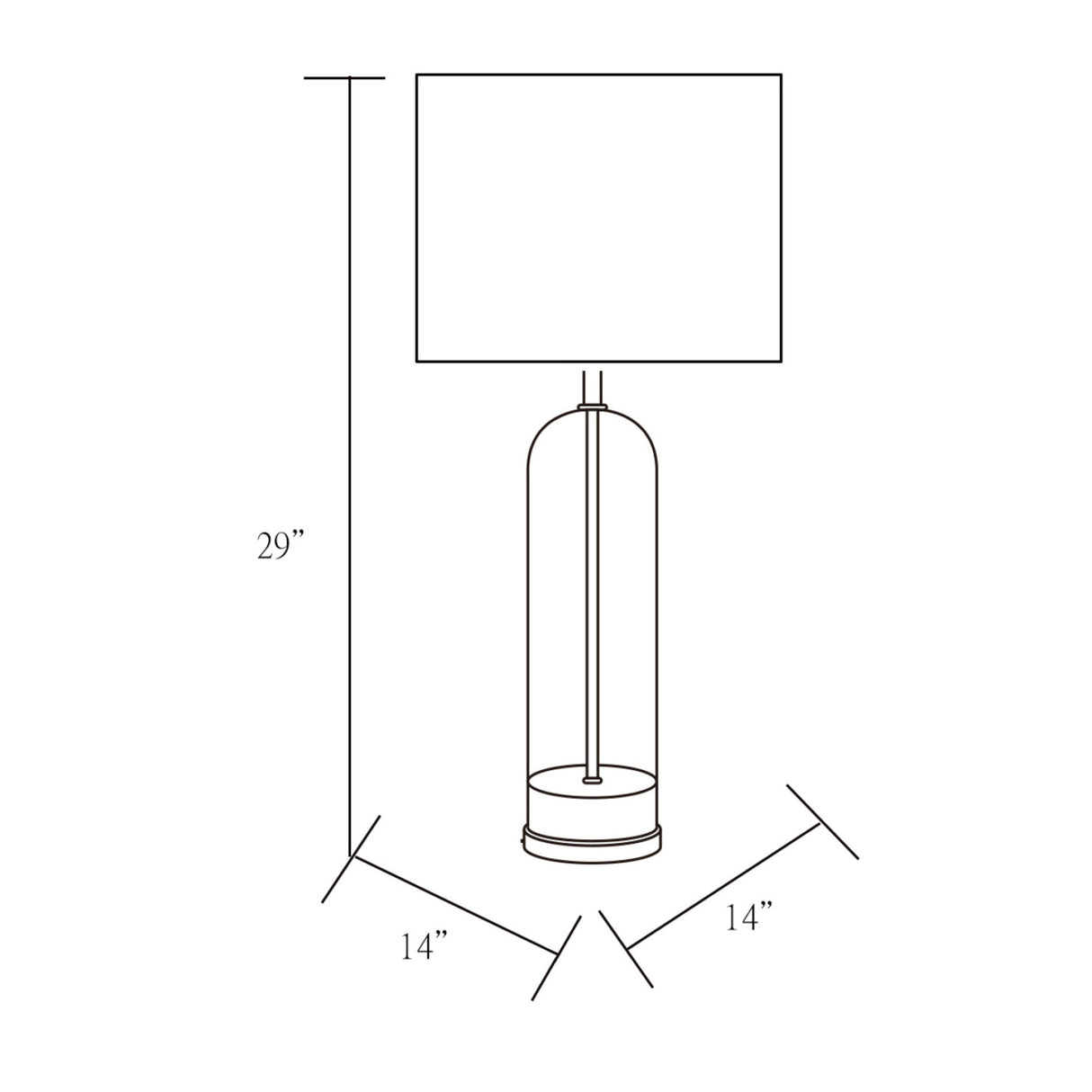 Clear Glass Body Table Lamp | Oroa.com