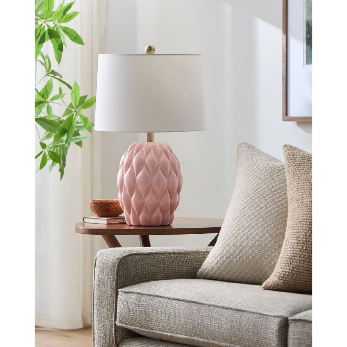 Modern European furniture - Reliefed Ceramic Accent Table Lamp - www.oroa.com | Oroa.com