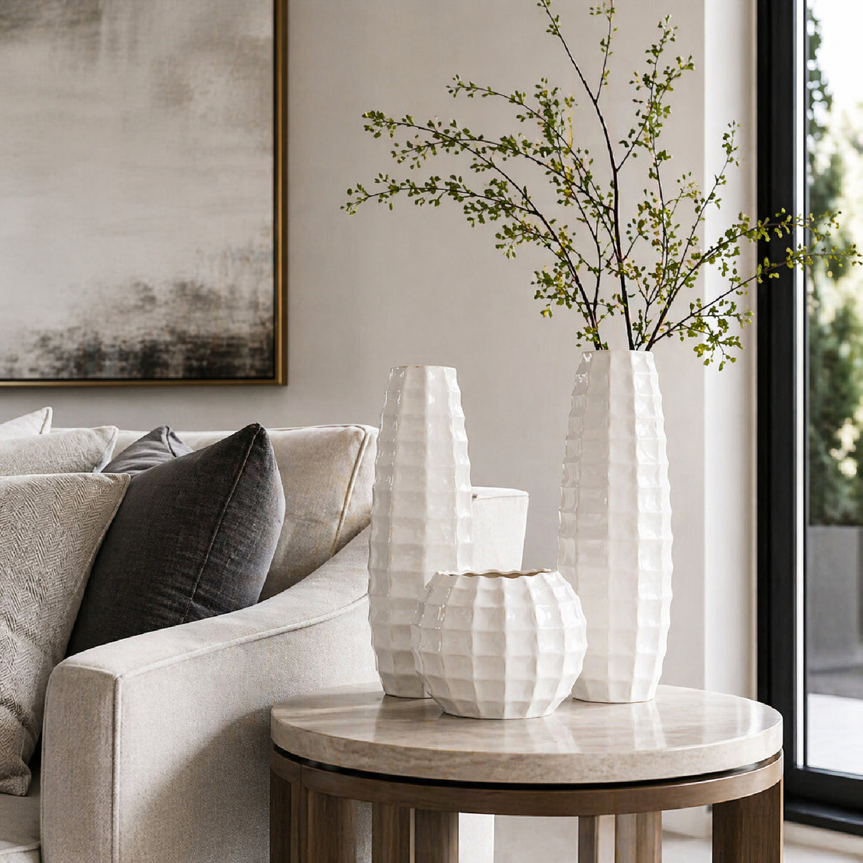Modern European furniture - Glazed Ceramic Outdoor Vases (3) - www.oroa.com | Oroa.com