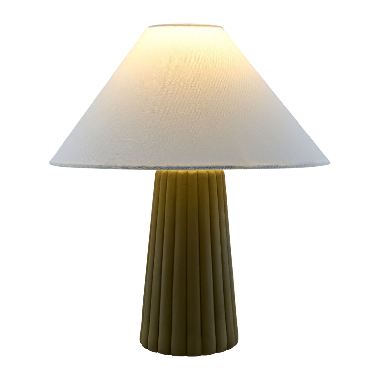 Fluted Ceramic Linen Table Lamp | Oroa.com