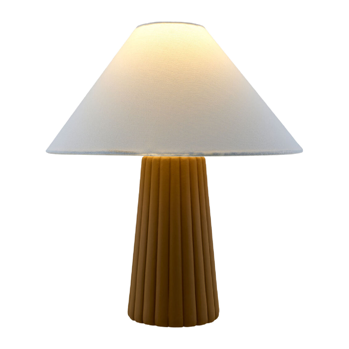 Fluted Ceramic Linen Table Lamp | Oroa.com