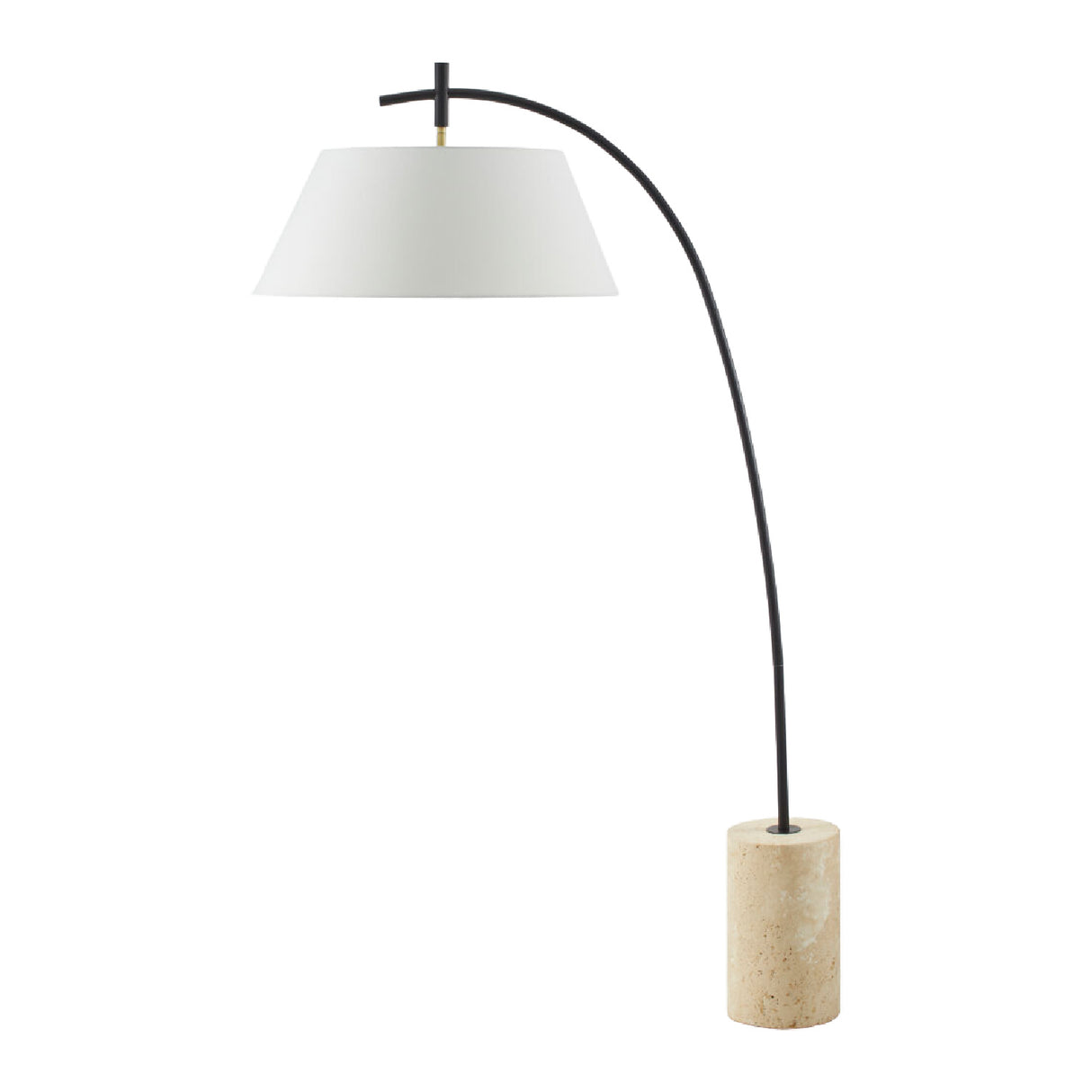 Modern European furniture - White Linen Tilted Floor Lamp - www.oroa.com | Oroa.com